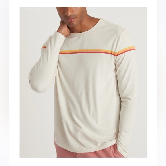 Marine Layer Men's LS Signature Stripe Tee large. - Picture 1 of 6